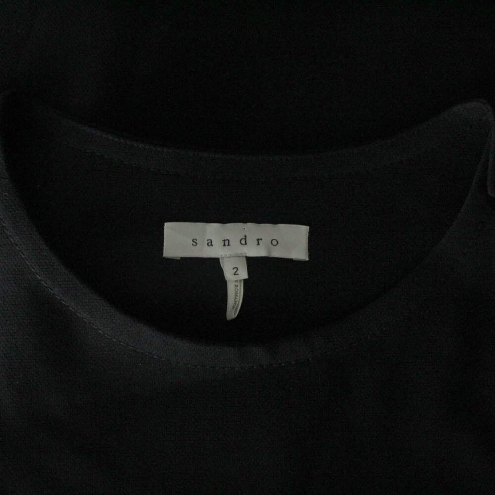 Sandro Black Lamb Leather Front Patch Pocket Slee… - image 6